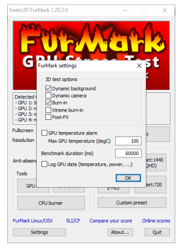 Тест видеокарты с FurMark