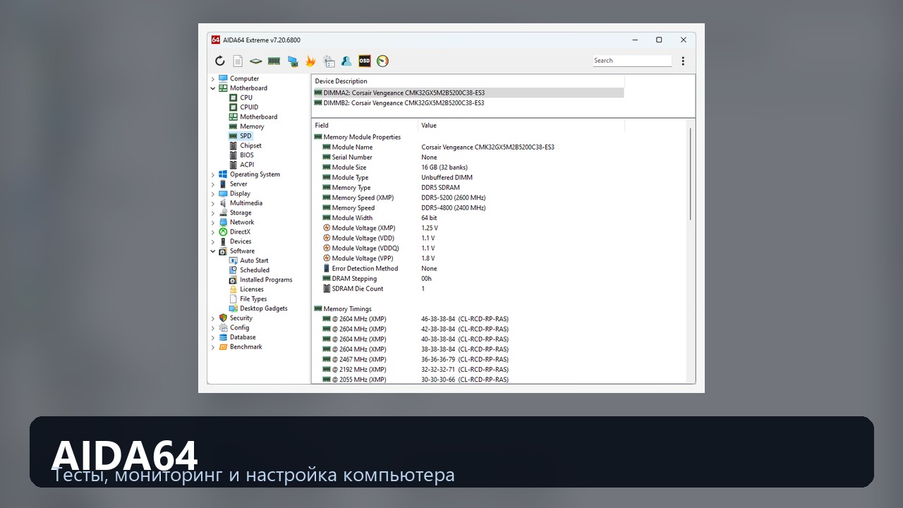 AIDA64 Extreme — диагностика и стресс-тест компьютера
