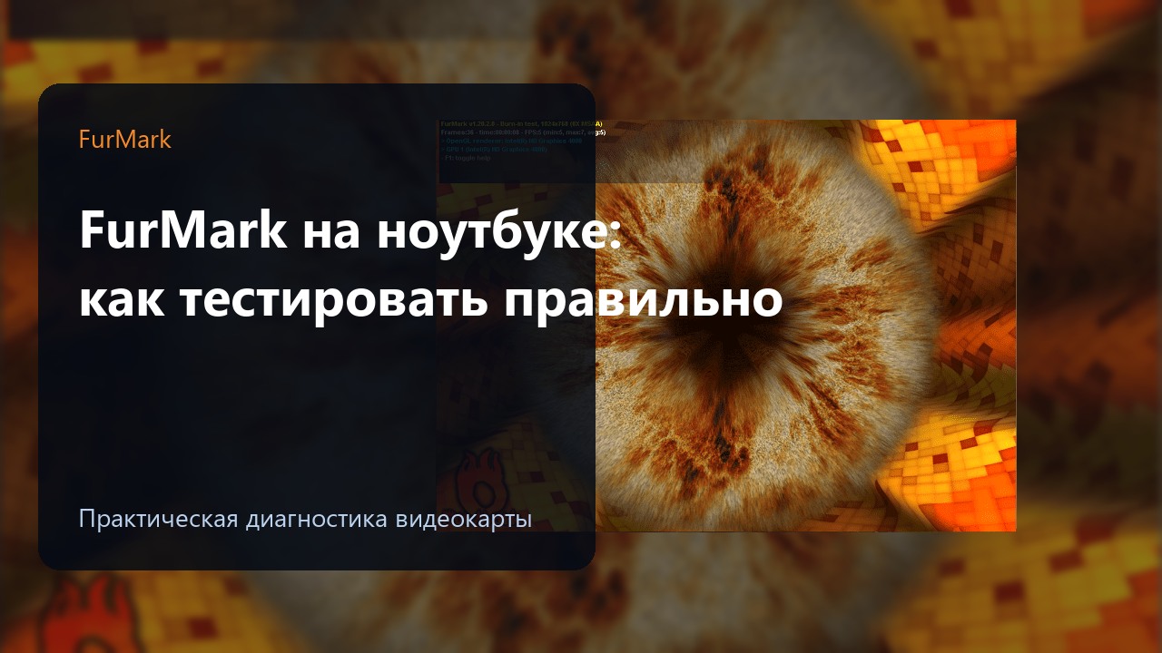 Запуск FurMark на ноутбуке