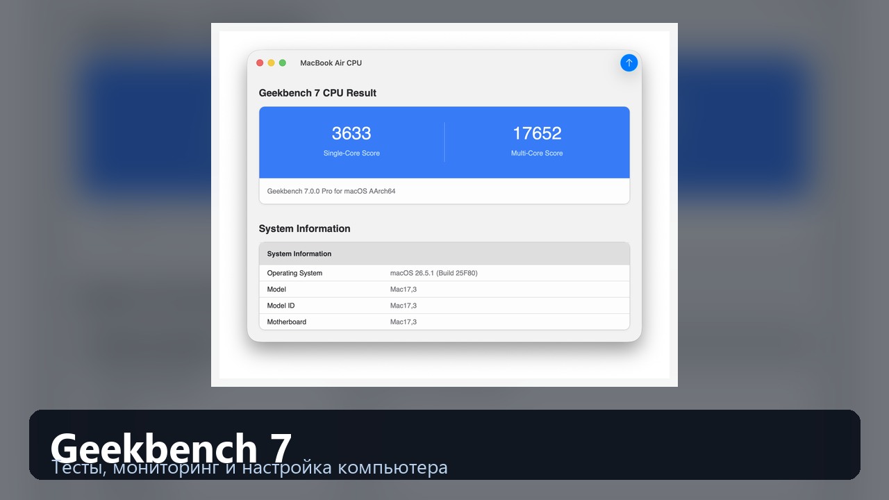 Geekbench 7 — тест CPU и GPU Compute