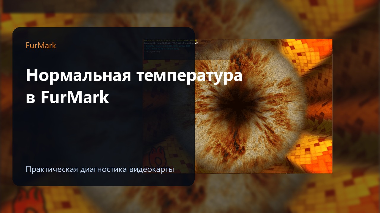 Нормальная температура видеокарты в FurMark
