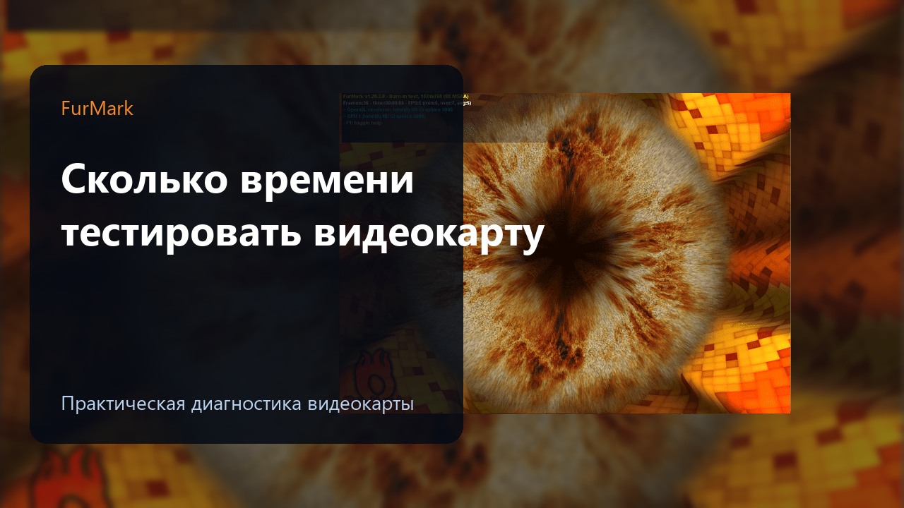Сколько времени тестировать видеокарту в FurMark